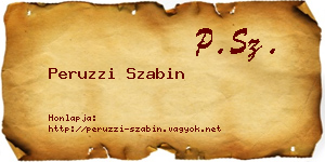 Peruzzi Szabin névjegykártya